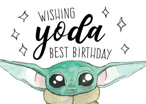 Starwars Birthday Card Yoda Happy Birthday Best Friend Birthday Cards