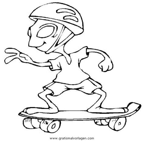Skateboard Ausmalbild