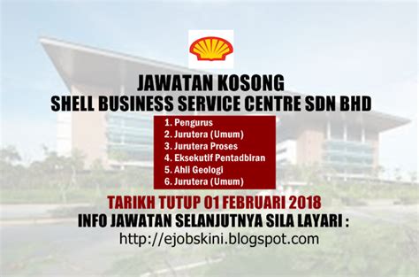 Jawatan kosong kerajaan dan swasta 2020. Jawatan Kosong Shell Business Service Centre Sdn Bhd - 01 ...