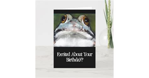 Funny Frog Birthday Card Original Art Card