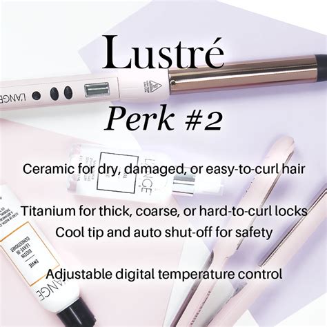 L Ange Hair Lustre Curling Wand Titanium Barrel Comes In