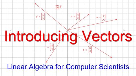 Linear Algebra For Computer Scientists 1 Introducing Vectors Youtube