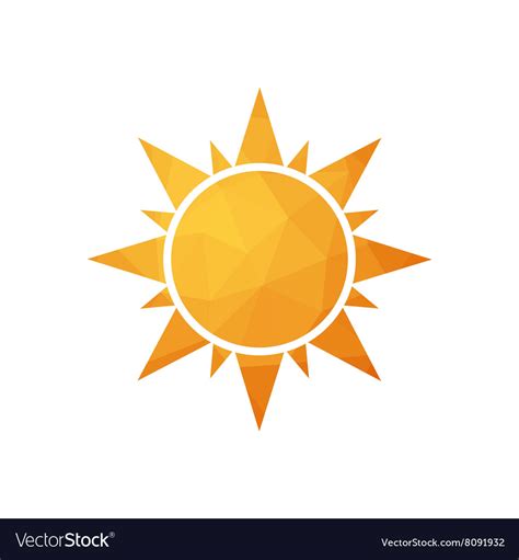Abstract Simple Polygonal Sun Royalty Free Vector Image