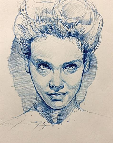 Artist Alvin Chong Color Pencil Figurative Art Female Head Woman Face Portrait Sketch
