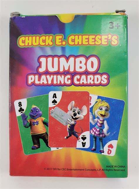 Chuck E Cheese Jumbo Playing Cards Featuring Hellen Heny Mr Etsy
