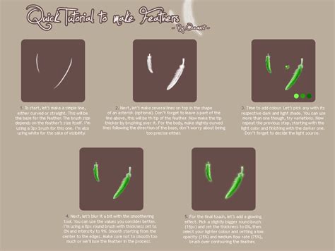 Quick Tutorial To Make Feathers By Oceannist On Deviantart