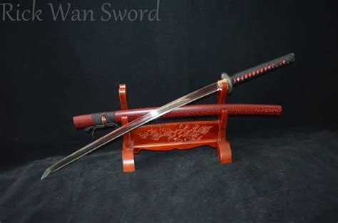 handmade japanese samurai sword katana 1060 high carbon steel sharp blade full tang battle ready