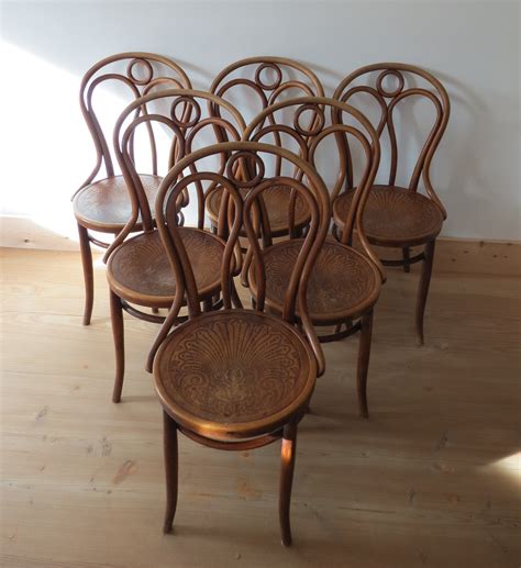 Michael thonet b24 bentwood chair by ton. Set of 6 Bentwood dining chairs by J & J Kohn Austria | #87373