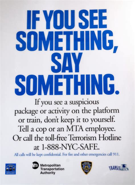 ‘see Something Say Something Campaign Coming To New York