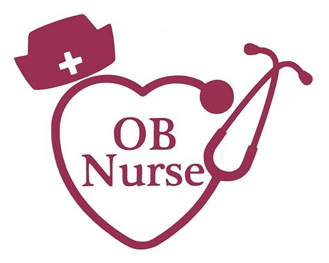 Custom Ob Nurse Stethoscope Vinyl Decal Nursing Student