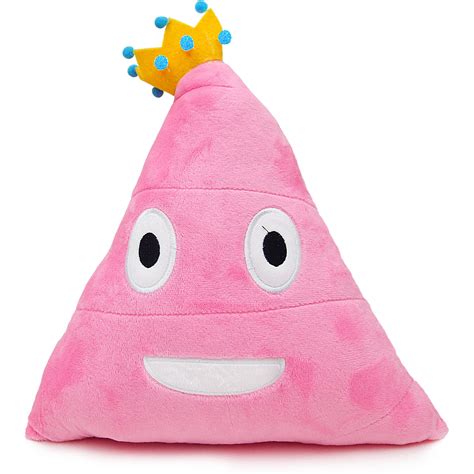 Emoji Princess Poop Plush Pillow Pink