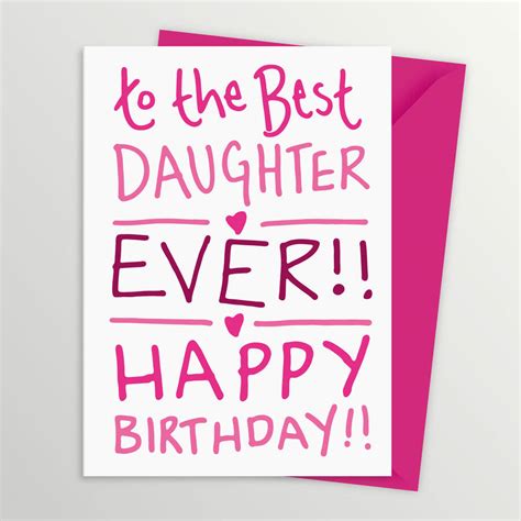 Birthday Card For Best Daughter By A Is For Alphabet