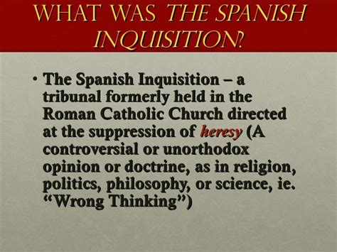 The Spanish Inquisition English Ii