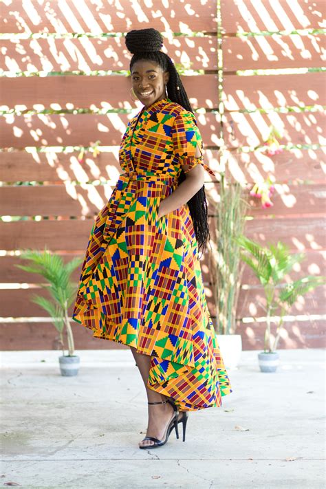 diy high low maxi dress ankara african print kente print tie sleeve 3 montoya mayo