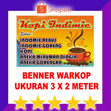 Jual Spanduk Banner Warkop Indomie 3 X 2 Meter Shopee Indonesia