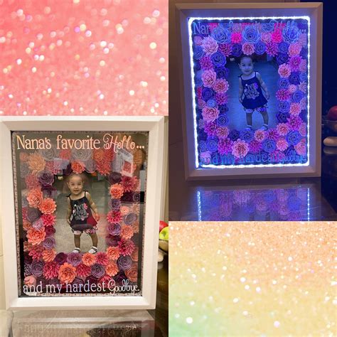8x10 shadow box personalized frame with lights | Etsy