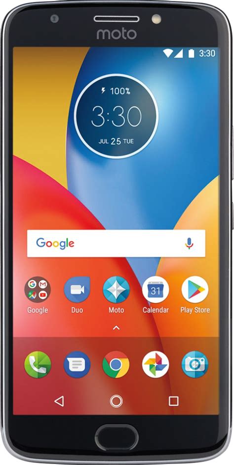 Best Buy Motorola Moto E4 Plus Cell Phone Gray Consumer Cellular