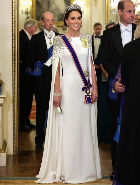 Kate Middleton Stuns In White Gown And Tiara Purewow