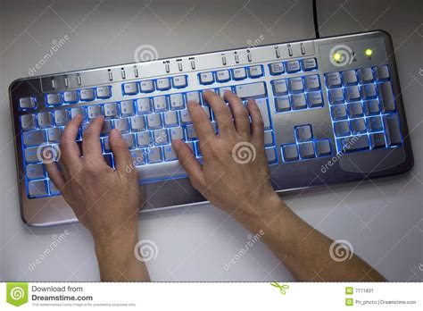 Computer Typing 01 Stock Image Image Of Detail Close 7771831