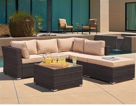 Suncrown Grey Patio Furniture Sectional Sofa Review