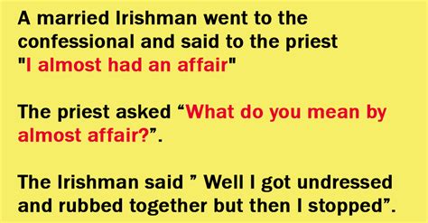 A Married Irishman Went To The Confessional