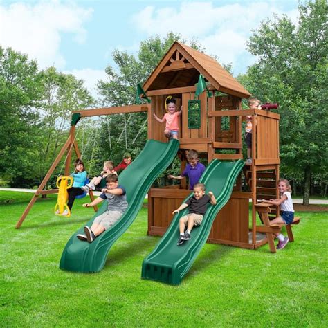 Swing N Slide Playsets Knightsbridge Deluxe Complete Wooden Outdoor
