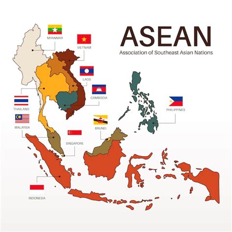 Free Vector Asean Association Countries Map Map Country Maps Sexiz Pix