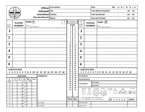 23 Volleyball Score Sheet Free To Edit Download And Print Cocodoc