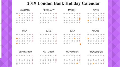 2019 London Bank Holiday Calendar Pdf Holiday Calendar Holiday