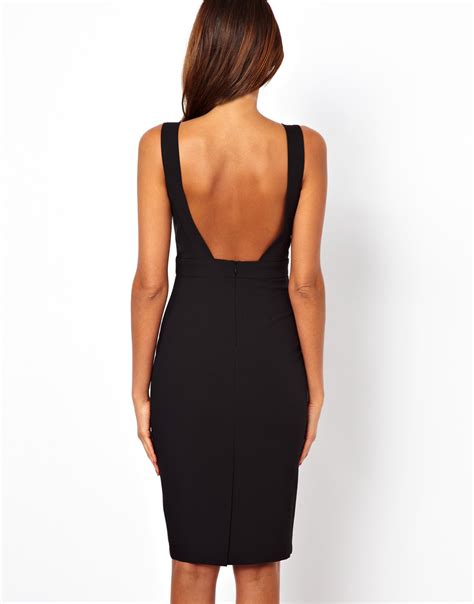 Lyst Asos Sexy Pinafore Pencil Dress In Black