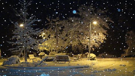 Pretty Snowfall Animated Christmas Scene Christmas