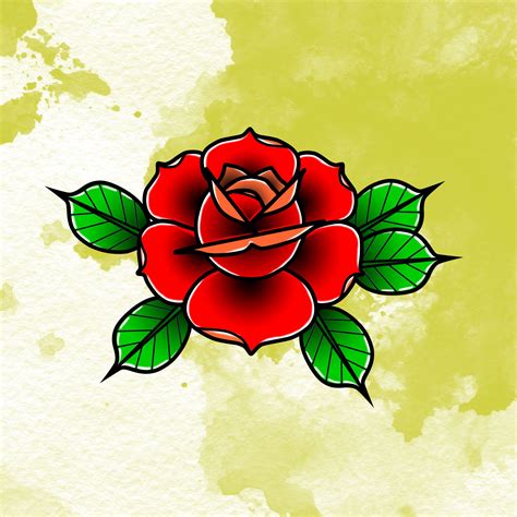 Instead, the opacity slider controls the blend between layers. Old School Traditional Rose Tattooing | Traditional rose ...