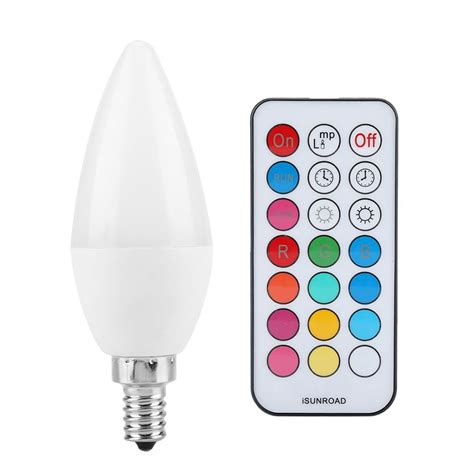 Lyumo 3w Multi Color Changing Led Candle Light Bulb Lamp Ac85 265v With