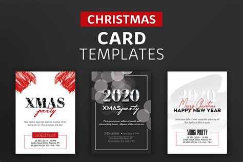 Christmas Card Templates Card Templates Creative Market