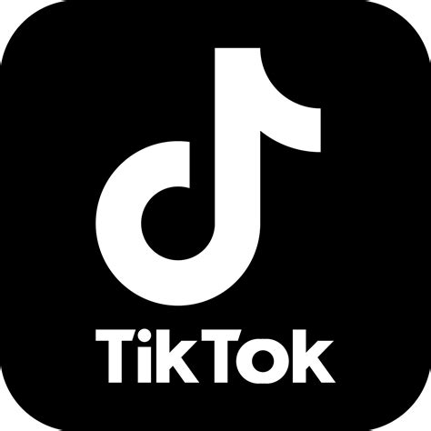 Tik Tok Logo Black White