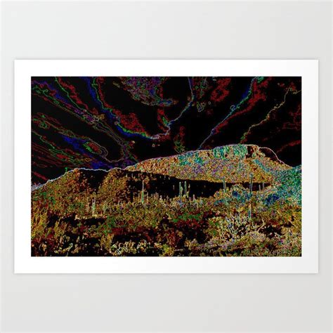 Psychedelic Desert Mountains Art Print By Tim Rahija Photography And Art