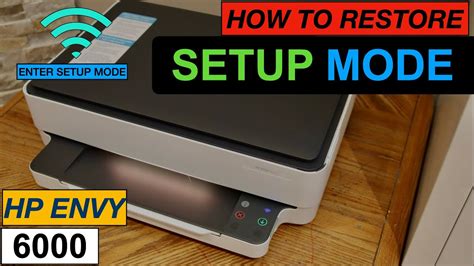 Restore Setup Mode Hp Envy 6000 Series Printer Youtube