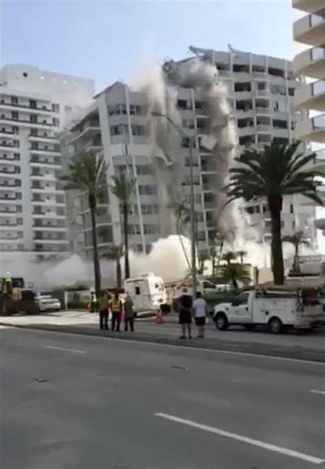 Miami — a partial building collapse in miami caused a massive response early thursday from miami dade fire rescue, according to a tweet from the department's account. Watch: Building collapses in Miami, injuring one