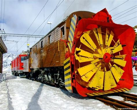 Extreme Trains Rotary Snow Plow Train Snow Plow Work Train
