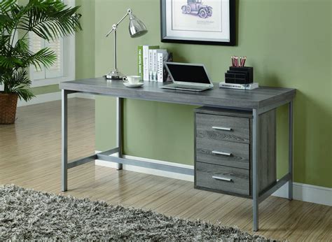 Monarch Reclaimed Looksilver Metal Office Desk 60 Inch