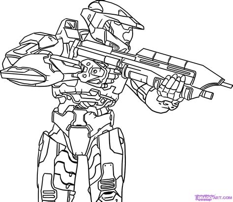 How To Draw Halo Step By Step Video Game Characters Pop Culture