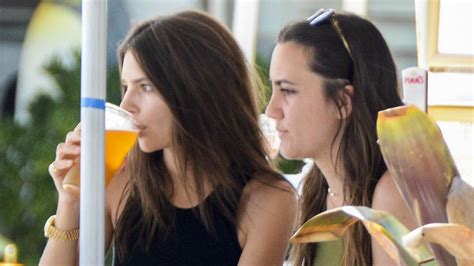 Emily Ratajkowski Model Drinks Beer Wearing Revealing Bikini Daily