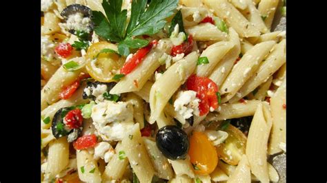 Italian pasta salad is made with fresh vegetables, cheese, salami, and a vinaigrette are tossed with your favorite pasta to create an perfect dish for any potluck. GREEK PASTA SALAD | Fun Festive Food | DIY Demonstration - YouTube