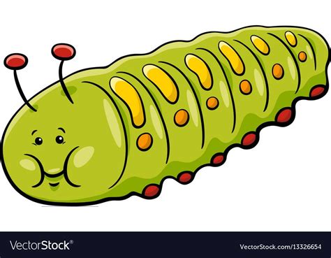 Caterpillar Cartoon Character Vector Image On Vectorstock In 2021