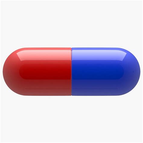 Blue And Red Pill 3d Model Max Obj 3ds Fbx C4d Lwo