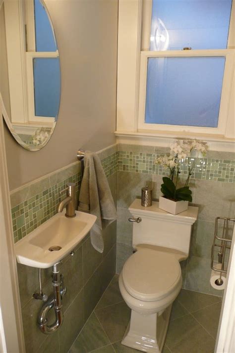 44 Crazy And Beautiful Tiny Powder Room With Color And Tile