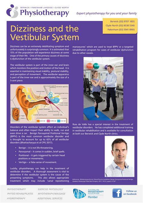 Vertigo Dizziness And The Vestibular System With Ross De Valle