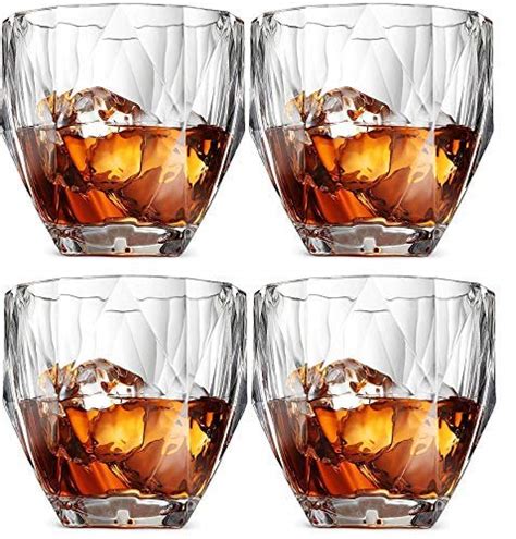 Sardar Daiamond Shaped Whiskey Glass Crystal Rocks Whiskey Glasses For Scotch Bourbon Vodka