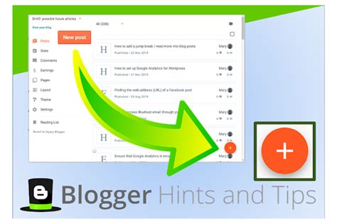 How To Make A New Blog Post In The 2020 Version Of Blogger Blogger Hints And Tips