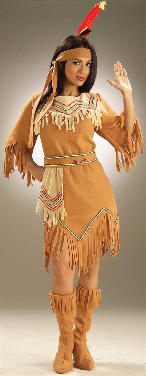 C845fn Native American Indian Maiden Pocahontas Wild West Fancy Dress Costume Ebay